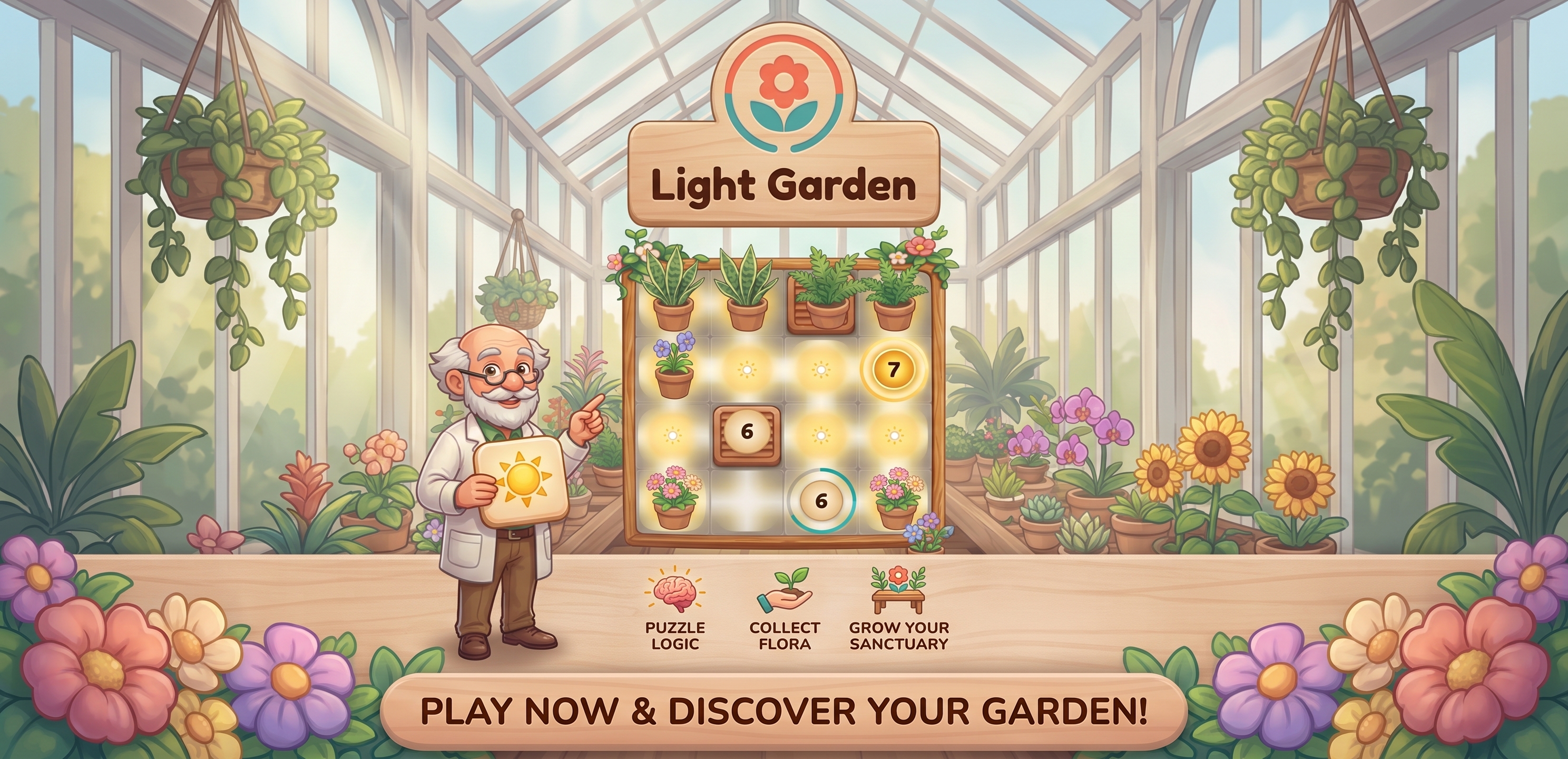 Light Garden Feature Graphic Banner